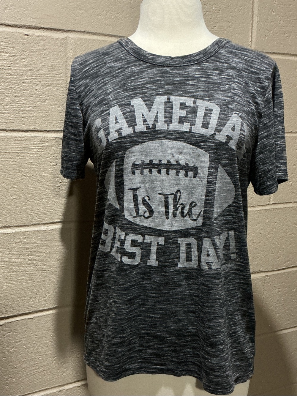 Heather Charcoal 'Gameday Is The Best Day' Graphic Tee